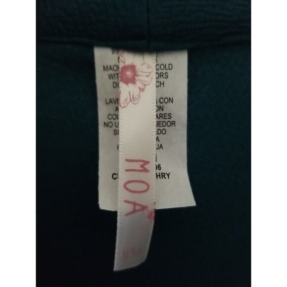 Moa Collection Green Open Front Jacket Size 2xl Shawl Collar - Picture 2 of 5